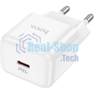 Сетевое зарядное устройство Hoco N32 Glory White 30W 3A+2A+1.5A (PD+QC+AFC) USB Type-C универсальное белый