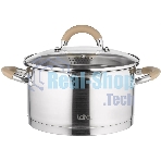 Кастрюля LARA LR02-340 Берлин 1,7 л 16x9 см нержавеющая сталь, с крышкой