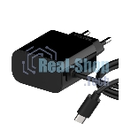 Сетевое зарядное устройство Maxvi CHL-240T 2.4A, with Type-C cable, черный