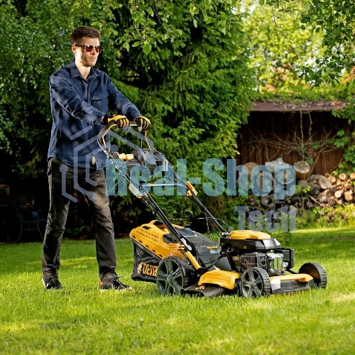 Газонокосилка бензиновая Denzel GLD-520SP-VE, 196 см3,шир 52 см,привод,вариатор,эл.старт, 60 л