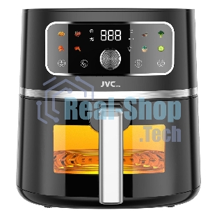 Аэрогриль JVC JK-MB058 черный, 1750 Вт, 7 л, механическое управление, 8 программ