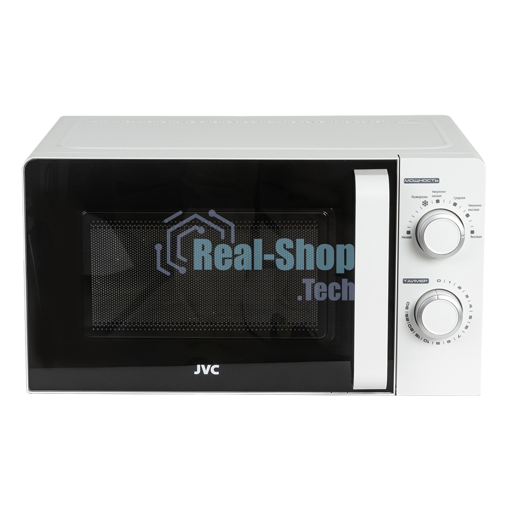 Микроволновая печь JVC JK-MW120M белый, 20 л, 700 Вт, переключатели - поворотный механизм