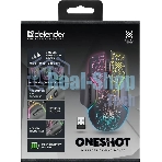 Мышь беспроводная Defender Oneshot GM-067 черный, 3200 dpi, радиоканал, USB, кнопки - 7
