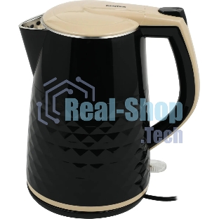 Чайник электрический Centek CT-0025 черный металл 1.8л, 1800W, двойные стенки, кнопка вкл. на ручке