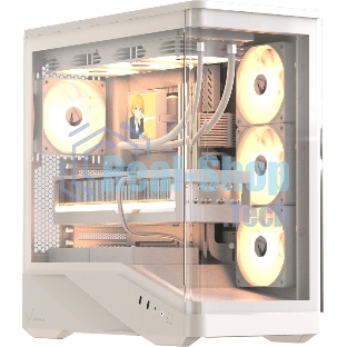Компьютерный корпус Formula V Line Crystal U9 PA White, ATX, TYPE-C*1, USB3.0*2, Curved Glass, SIDE 3x PERFORMANCE ARGB, REAR 1x PERFORMANCE ARGB