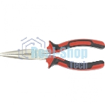 Длинногубцы Matrix NICKEL 17166 180 мм, прямые никелированные, двухкомпонентные рукоятки