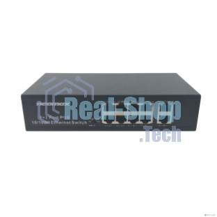 Коммутатор неуправляемый NEOMAX NMS-110PoE-100-S, 10 портов 100 Mbps, 8xPoE, металл