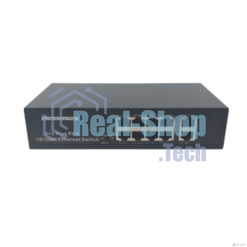 Коммутатор неуправляемый NEOMAX NMS-110PoE-100-S, 10 портов 100 Mbps, 8xPoE, металл