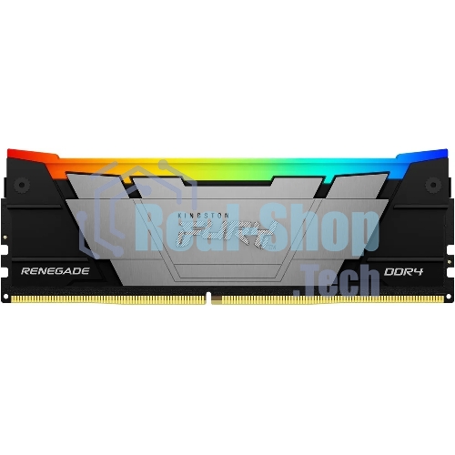 Оперативная память Kingston Fury Renegade, DDR4, 8GB (1x8GB), 3600MHz, CL16, DIMM, с радиатором, RGB, серебристый/черный