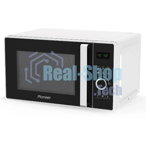 Микроволновая печь Pioneer MW356S белый, 23 л, 800 Вт, переключатели - сенсор, поворотный механизм
