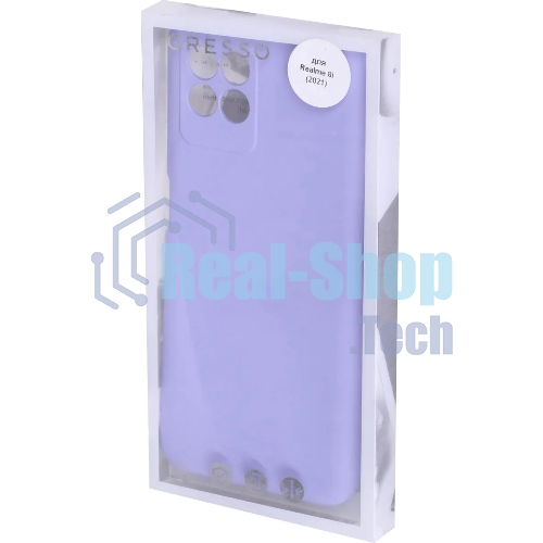Чехол (клип-кейс) Gresso Smart Slim, для Realme 8i, лавандовый gr17sms319