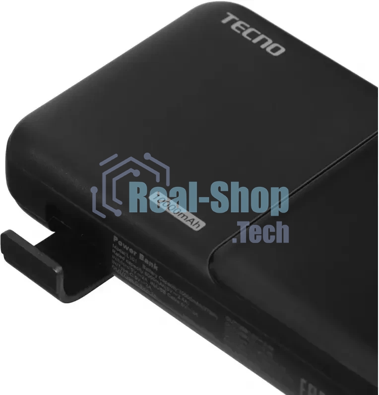 Портативный аккумулятор Tecno OnGO L101 10000mAh 12W 2.4A 2xUSB-A/USB-C черный