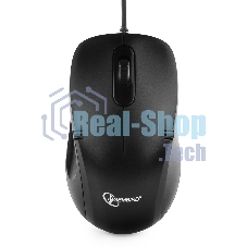 Мышь проводная Gembird MOP-110 черный, 1000 dpi, USB, кнопки - 3