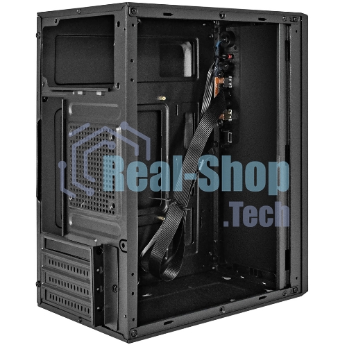 Компьютерный корпус Minitower ExeGate BAA-308UC-UNS450 (mATX, БП UNS450 с вент. 12см, 1хUSB/1хUSB 3.0/1хTypeC, HD Audio, черный)