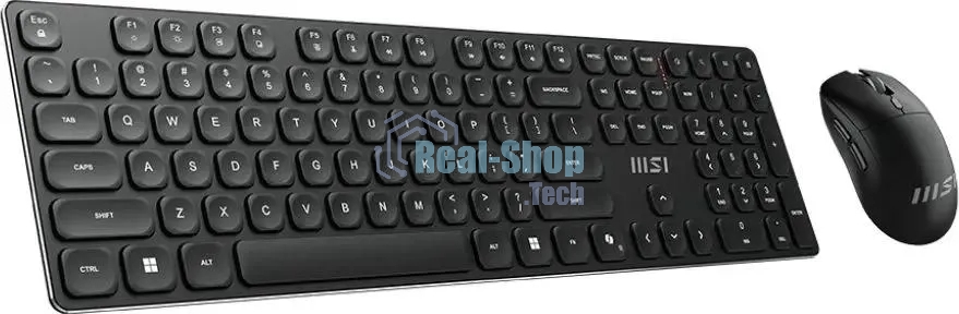 Комплект клавиатура+мышь MSI Forge K210 Combo беспроводной, USB, 1600 DPI, чёрный