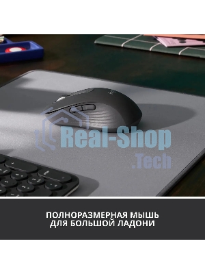 Мышь беспроводная Logitech Signature M650 L графитовый, 4000 dpi, радиоканал, Bluetooth, USB, кнопки - 5