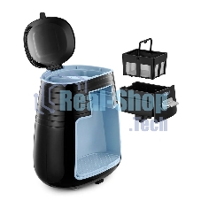 Кофеварка капельная Kitfort КТ-7447 черный/голубой, исп. кофе - молотый, 0.25 л, 450 Вт