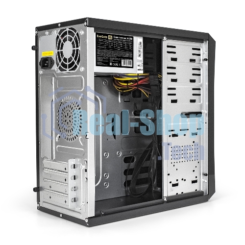 Компьютерный корпус Minitower ExeGate BA-204U-400W-8 (mATX, БП AA400 с вент. 8см, 2хUSB+2хUSB 3.0, аудио, черный)