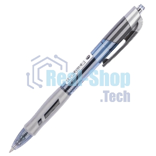 Ручка гелевая автоматическая Deli Arris EG08-BK прозрачный/серый, d=0.5мм, черные чернила, резиновая манжета