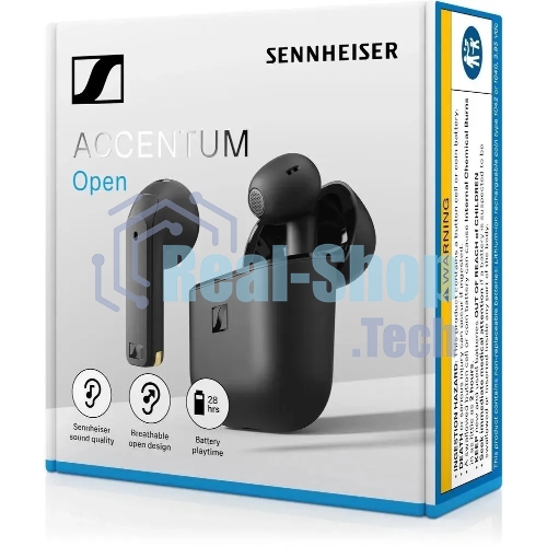 Беспроводные наушники Sennheiser Accentum Open черный, полноразмерные, Bluetooth, до 50 ч