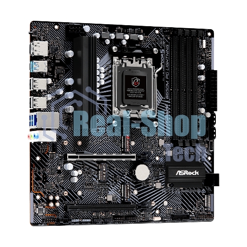 Материнская плата ASRock B650M PG Lightning, AM5, AMD B650, 4xDDR5, 4xSATA, 3xM.2, 1xPCIe 3.0 x4, 1xPCIe 4.0 x16, 1xDP, 1xHDMI, 1x2.5Gb LAN, 1xUSB 3.2 Gen 2, 2xUSB 3.2 Gen 1, 4xUSB 2.0, 3x3.5 мм, 7.1, Micro-ATX