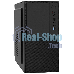 Компьютерный корпус Minitower ExeGate BAA-308UC-UNS450 (mATX, БП UNS450 с вент. 12см, 1хUSB/1хUSB 3.0/1хTypeC, HD Audio, черный)