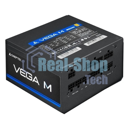 Блок питания Chieftec Vega M PPG-850-C (ATX 3.1, 850W, 80 PLUS GOLD, Active PFC, 135мм fan, Gen5 PCIe, Full Cable Management) Retail