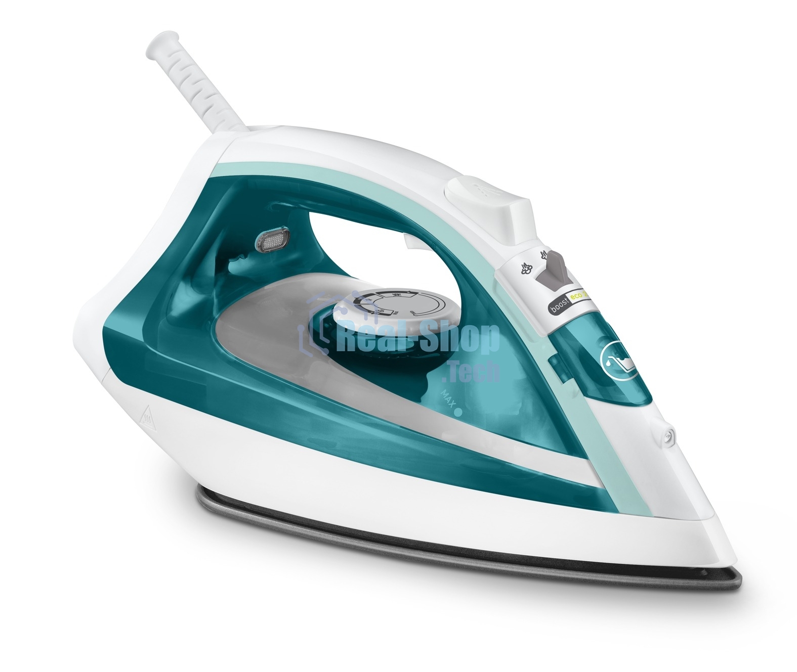 Утюг Tefal FV1R10F1 бирюзовый, 2000 Вт, 24 г/мин, 90 г/мин, 200 мл