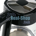 Чайник электрический Centek CT-1014 черный стекло 1.7 л, 2200 Вт, LED, Защита от перегрева, STRIX контроллер