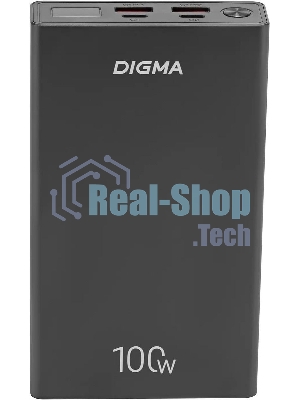 Портативный аккумулятор Digma DGPD100WA 20000mAh QC3.0/PD3.0 100W 5A 2xUSB-A/2xUSB-C черный