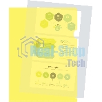 Папка-уголок Silwerhof Eco тисненый A4, пластик, 0.12мм, желтый