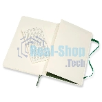 Блокнот Moleskine CLASSIC SOFT QP616K15 Large 130х210 мм 192 стр. линейка мягкая обложка зеленый