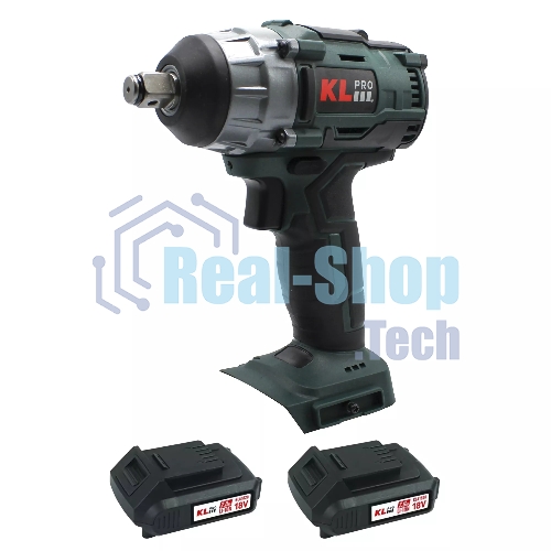 Профессиональный бесщеточный гайковерт аккумуляторный KLPRO KLSS18B-20 (18В, Li-ion-2шт, 2.0Ач, 250Нм, 2 скорости, подсветка,З/У,в кейсе)