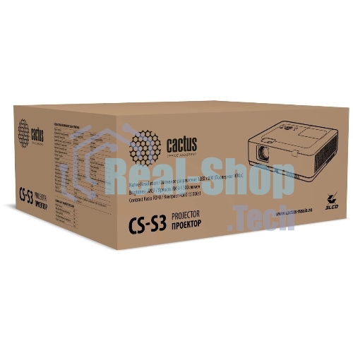Проектор Cactus CS-S3.B 3LCD 43000Lm LS 4300Lm ANSI (1280x1024) 15000:1 ресурс лампы:10000часов 1xUSB typeA 2xHDMI 4.7кг