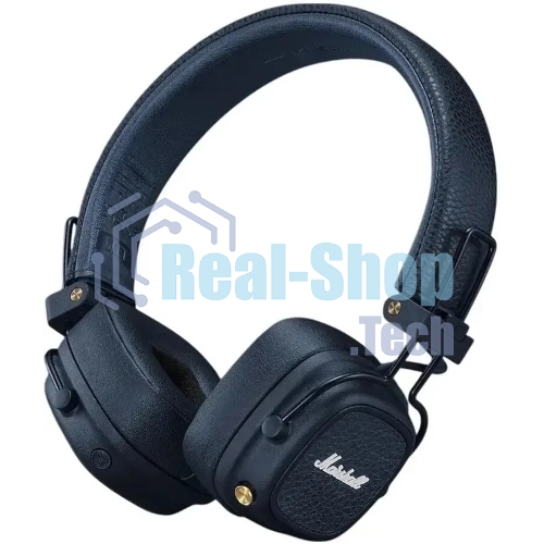 Беспроводные/проводные наушники Marshall Major V синий, накладные, Bluetooth + проводной, беспроводная зарядка, до 100 ч