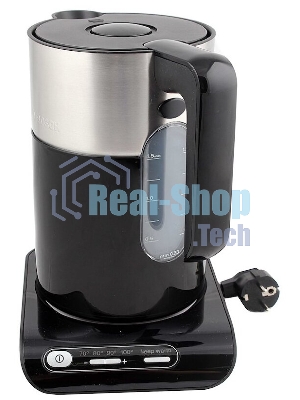 Электрочайник Bosch TWK8613 черный/серебристый, 1.5 л, 2400 Вт, скрытый нагревательный элемент, поддержание температуры