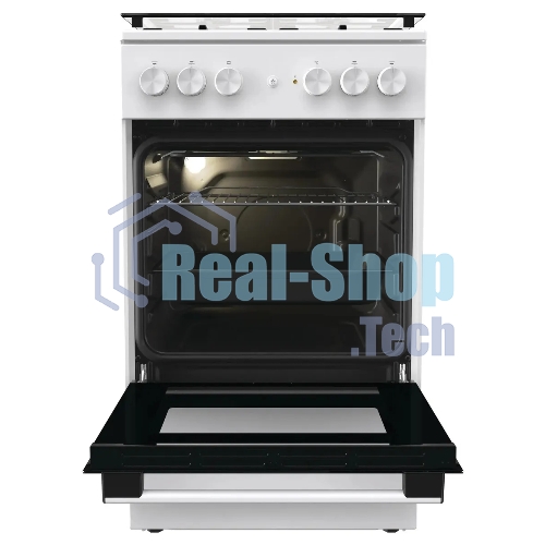 Плита комбинированная Gorenje GK5A21WH белый, конфорок 4 газовых, духовка 68 л, 50 см x 85 см x 59.4 см