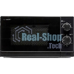 Микроволновая печь Sharp R-2000RK черный, 20 л, 800 Вт, переключатели - поворотный механизм