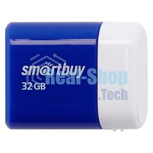 Флешка USB Smartbuy LARA Blue (SB32GBLARA-B), 32Gb, USB 2.0, R/W 15/5, синий/белый
