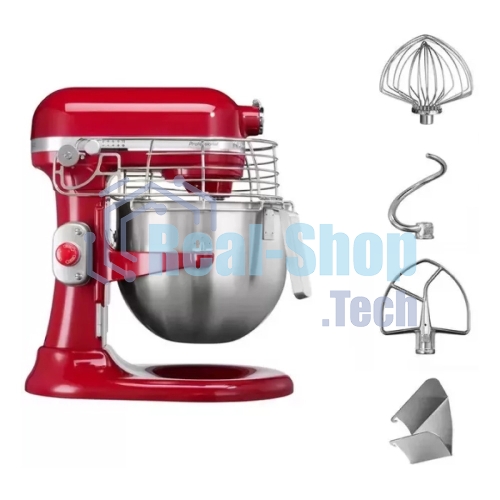 Миксер с подъемной чашей KitchenAid 5KSM7990XEER Professional 6.9 л красный