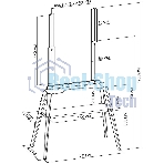Подставка для телевизора Cactus CS-ST3645BKWN черный/орех, 43