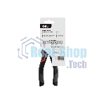 Удлиненные плоскогубцы Deli DL0103 160 мм, Cr-V, эксцентриковый шарнир, антикоррозийное покрытие, трехкомпонентная прорезиненная рукоять