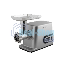 Мясорубка электрическая Endever Sigma-112 серебристый, 4500 Вт, 3 кг/мин, реверс, защита от перегрузки, металлический лоток, насадки - 5