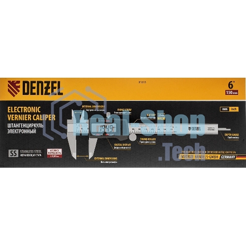 Штангенциркуль Denzel, 150 мм, электронный, с глубиномером