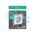 Механизм розетки 1-м СП AtlasDesign с заземл. 16А белый, SchE ATN000143