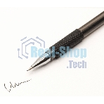 Ручка гелевая Silwerhof ADVANCE 026158-02 d=0.5мм, черные чернила, коробка картонная, сменный стержень, линия 0.3мм, резиновая манжета