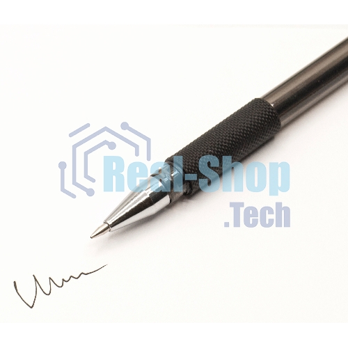 Ручка гелевая Silwerhof ADVANCE 026158-02 d=0.5мм, черные чернила, коробка картонная, сменный стержень, линия 0.3мм, резиновая манжета