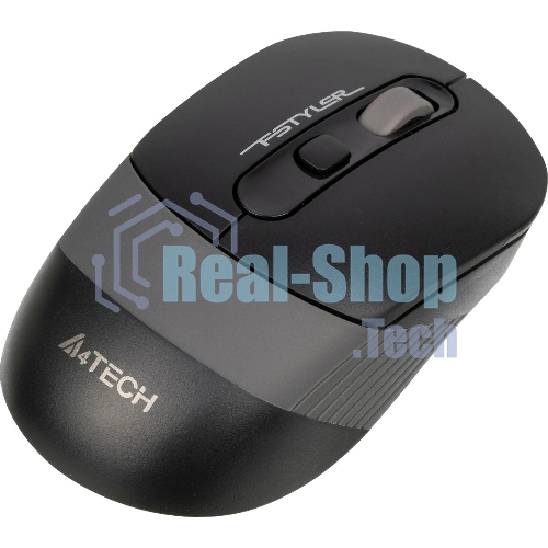 Мышь беспроводная A4Tech Fstyler FG10S черный/серый, 2000 dpi, радиоканал, USB, кнопки - 4