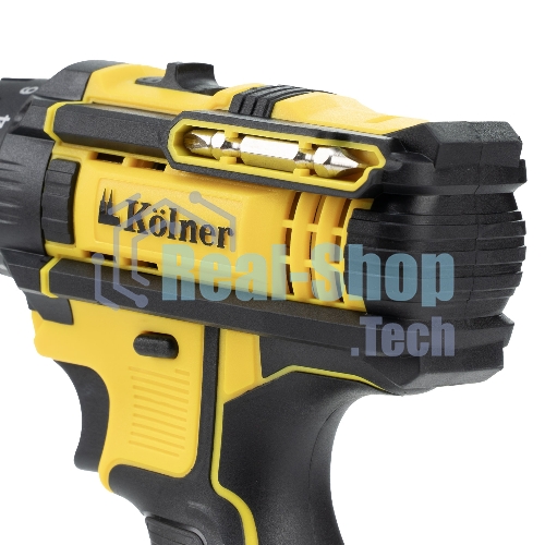 Дрель-шуруповерт аккумуляторная 12V 29 Нм KOLNER KCD 12/2C, БЗП 0,8-10мм, 0-350/1350 об/мин, 2 скорости, подсветка (2х1.5 А·ч, зу, кейс)
