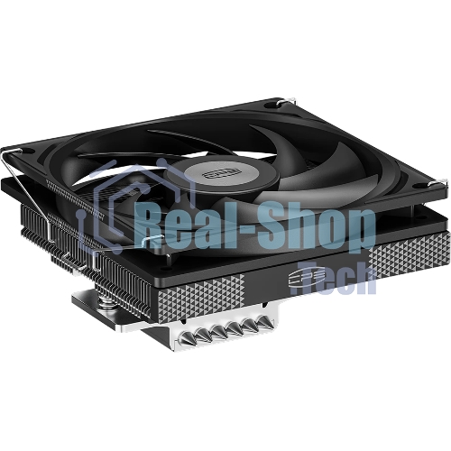 Кулер для процессора PCCooler RC600-67 (125W, 4-pin PWM, 67.5mm, Al, 4x6mm, 1x120мм, 62.5CFM, 32.5dBA, 2300RPM, S: 1851/1700/1200/115X, AM5/AM4, черный)